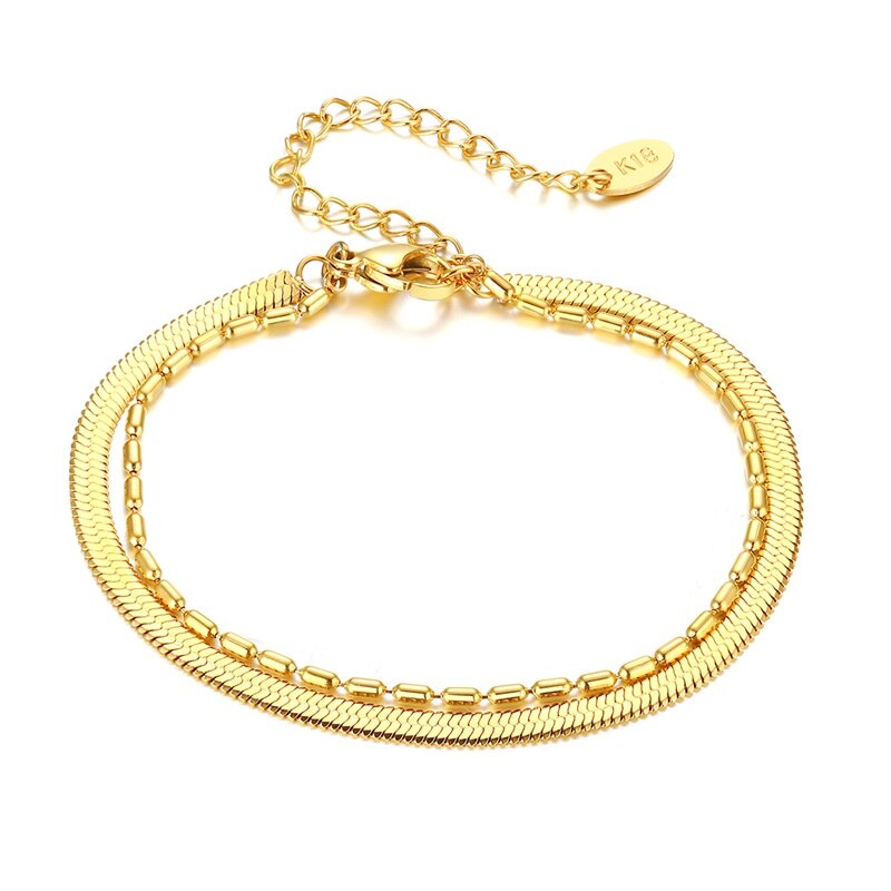 gold snake chain bracelet 