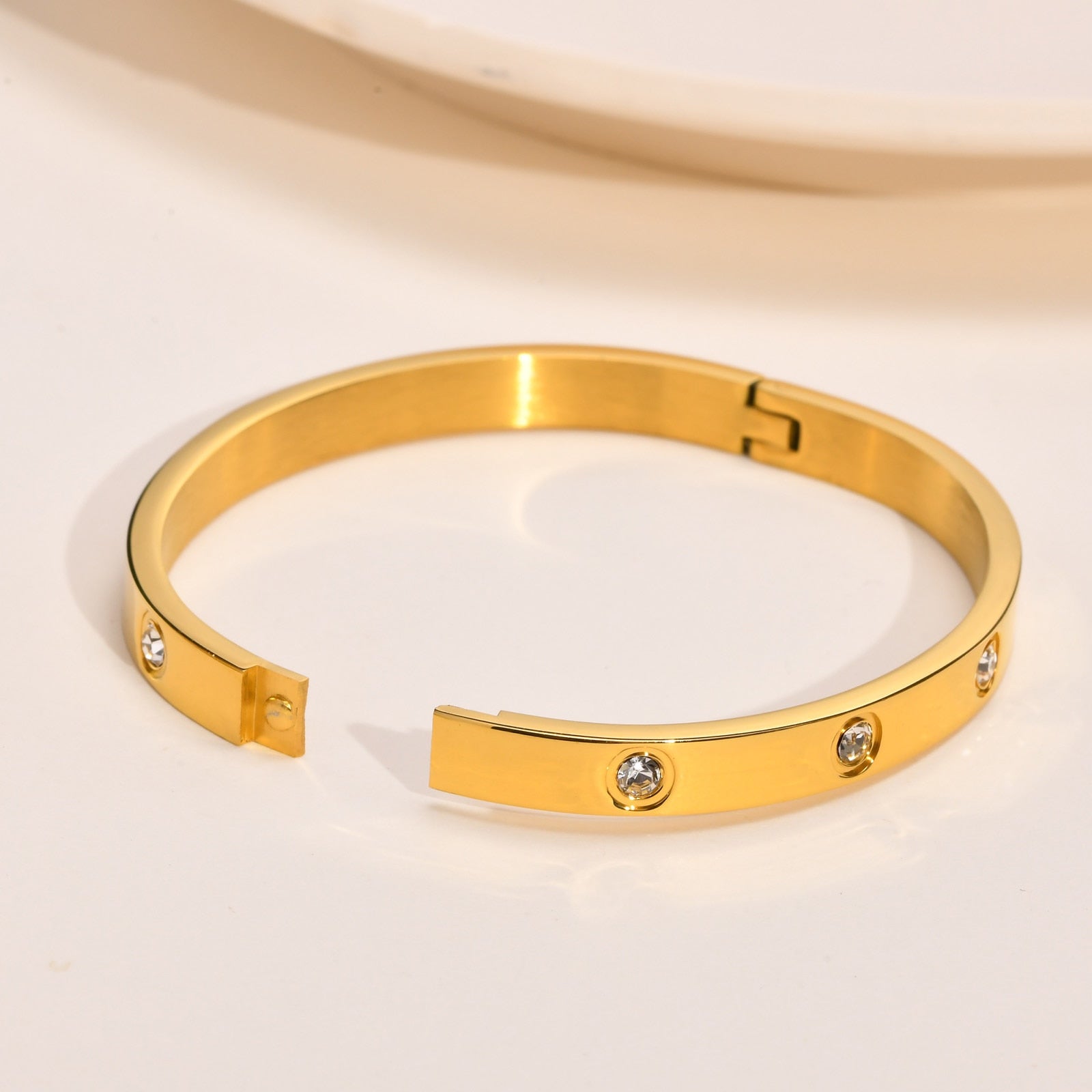 Cartier Anniversary Diamond 18 k Gold Bangle Bracelet size 19 For Sale at  1stDibs | cartier 750 19, 17 k gold, cartier 750 17 re 1840 price