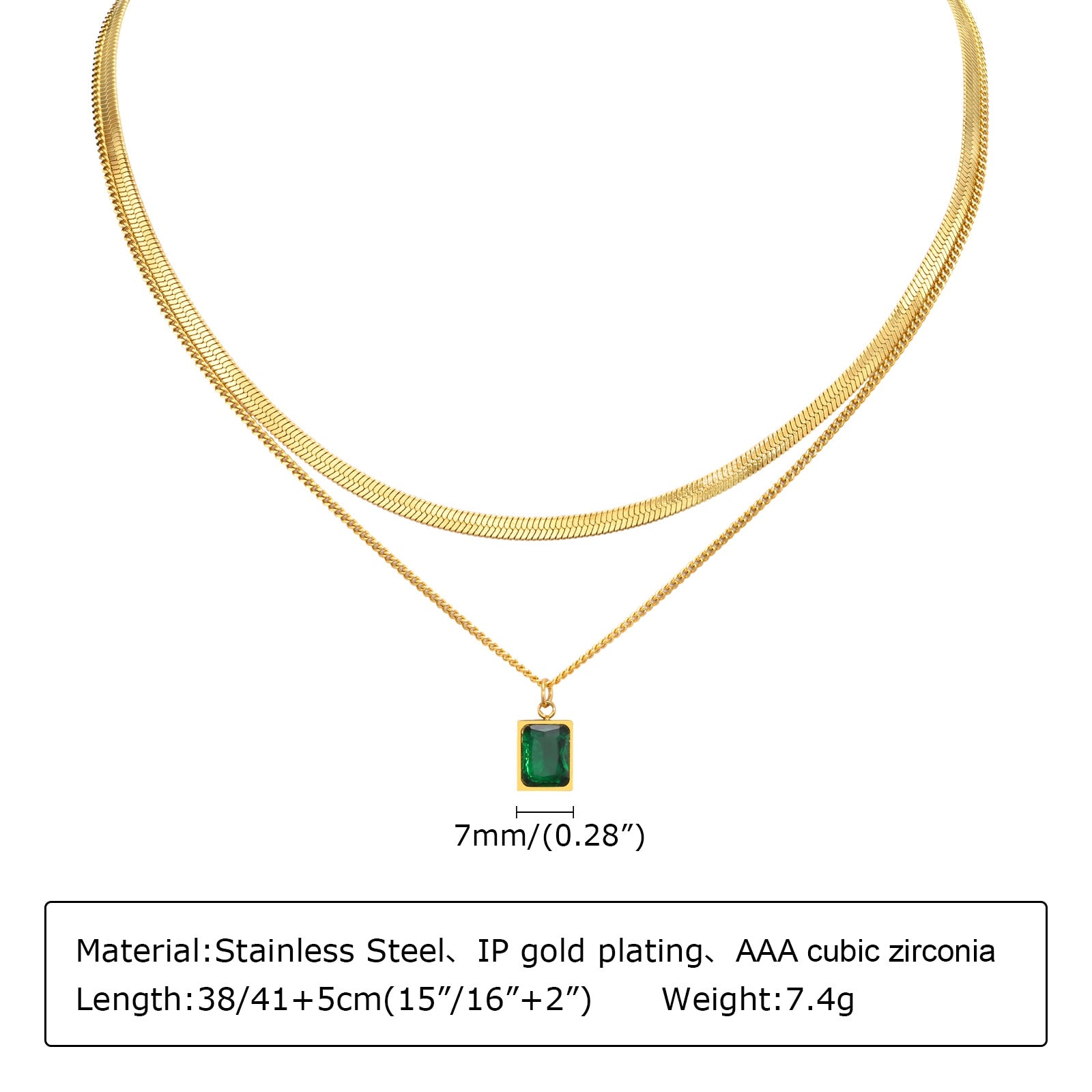 14k gold layered necklace