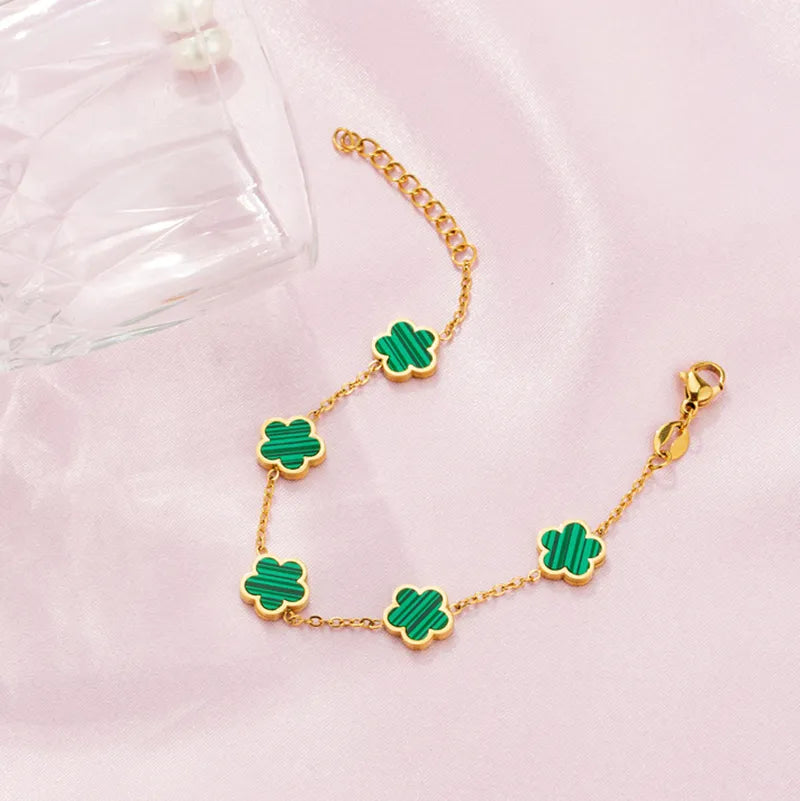 green flower bracelet