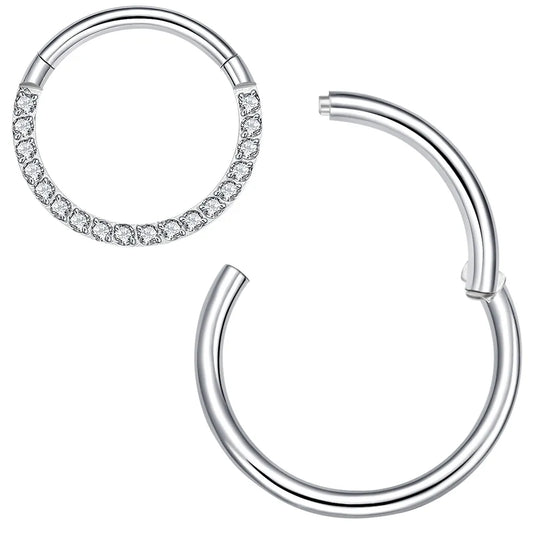 1PCS Septum Hoop Daith Piercing Jewelry G23 Titanium for Nose Helix Conch Tragus Sensitive Ears 16/18G Rook Lip Hoop Ring