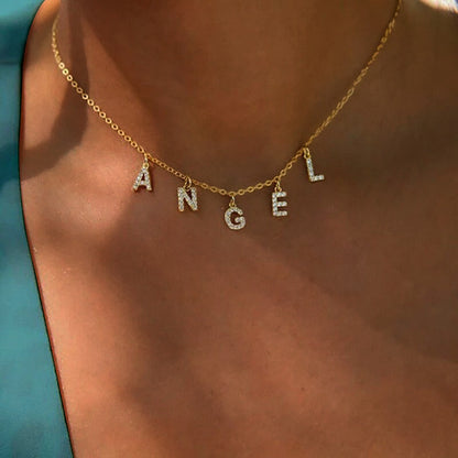 rose gold name necklace